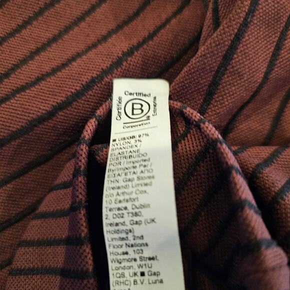 Athleta Flurry Endeavor Turtleneck Women's Small Chocolate Striped - Picture 4 of 8